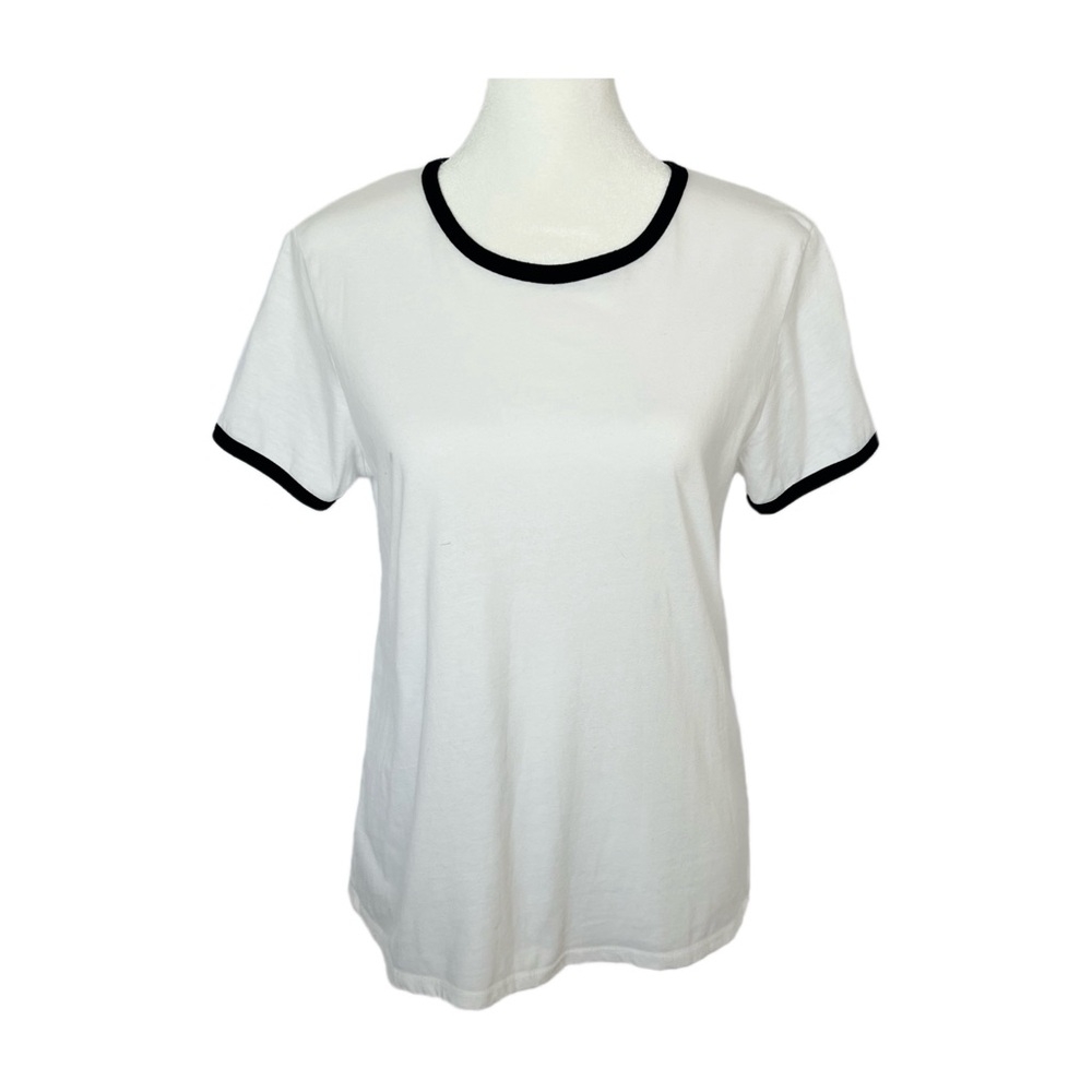 Classic White Ringer T-Shirt | ModCloth Corner Shop Basic Tee with Contrast Hems